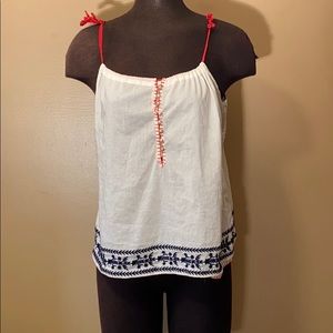 Hippie Laundry women's white/blue/red tank top